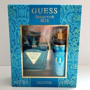 GUESS ' Seductive Blue ' Boxed Gift Set for Women Italy Eau de Toilette + Mist